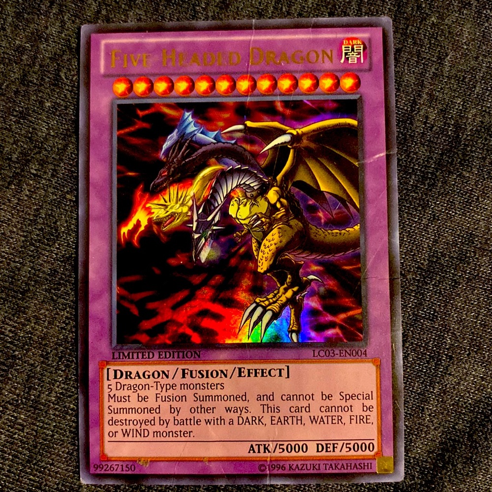 Yugioh card- five headed dragon.